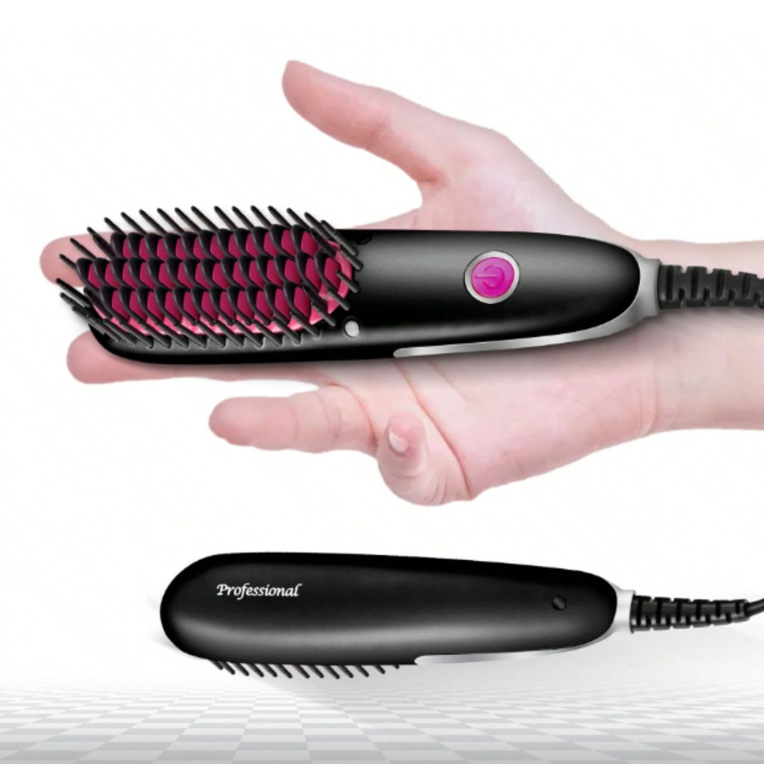 Portable Hair Straightener Comb with Power Cord and Plug