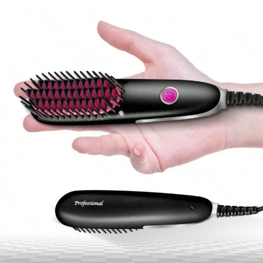 Portable Hair Straightener Comb with Power Cord and Plug