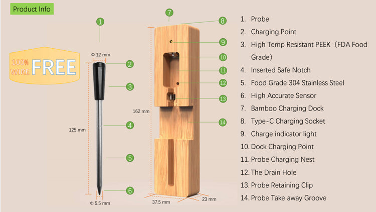 BlueTooth Cooking Thermometer