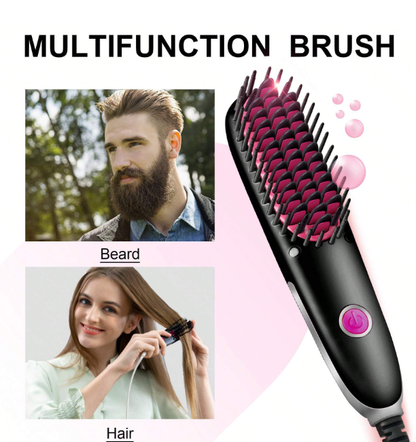 Portable Hair Straightener Comb with Power Cord and Plug