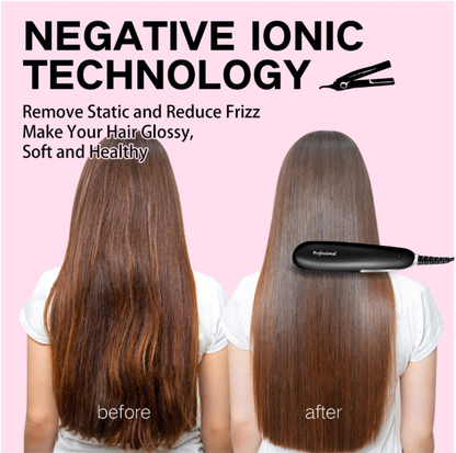 Portable Hair Straightener Comb with Power Cord and Plug