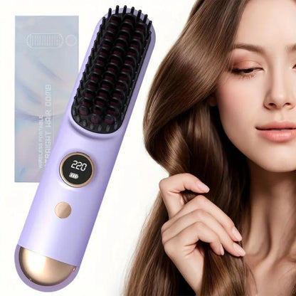 Portable Wireless Hair Straightening Comb