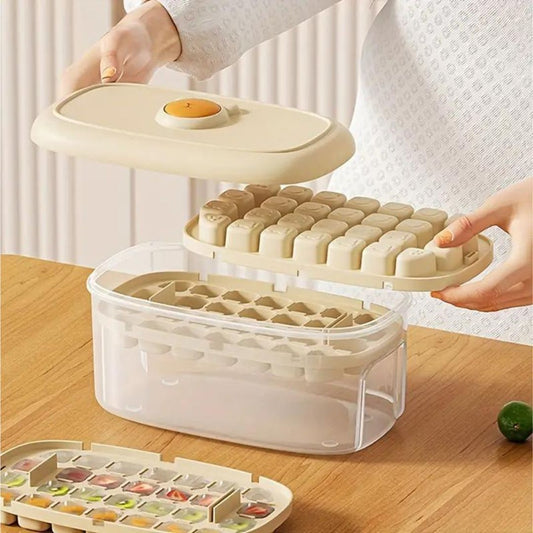 Easy Release Ice Cube Tray With Storage Box